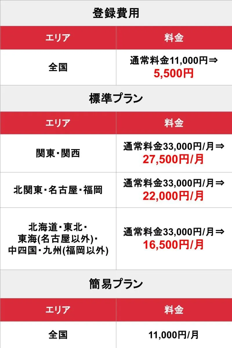 BEMASY_料金表